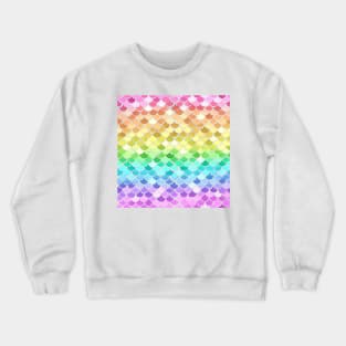 Watercolor Mermaid Scales - Pastel Rainbow Crewneck Sweatshirt